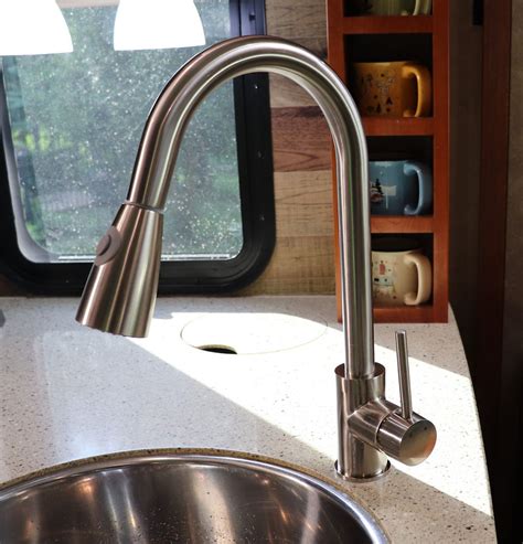 replace  install  rv kitchen faucet rv upgrades
