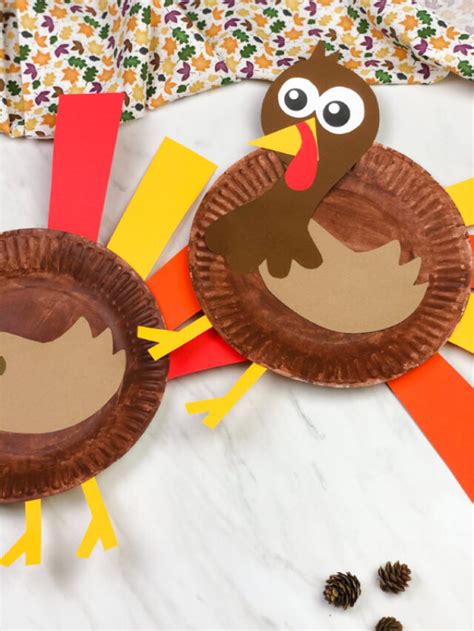 paper plate turkey craft  kids  template story simple