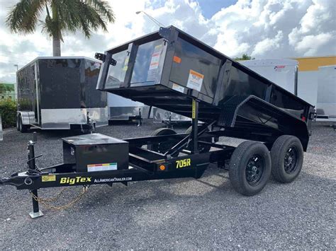 sr  big tex  tandem axle dump trailer  ton  gvwr   american trailer company