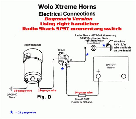 air horn wiring diagram horns car horn wire