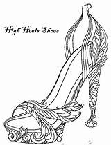 Coloring Shoes Heels High Pages Kids Modern Stress Melt Away Printable Colouring Coloringpagesfortoddlers Choose Board sketch template