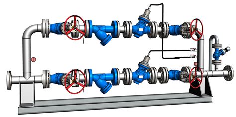 complete skid mounted pressure regulating valve stations dvau