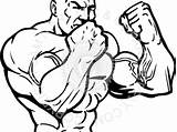 Buff Man Person Clipart Muscle Men Cliparts Library Bodybuilder Logo sketch template