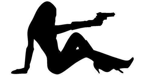 Sexy Naughty Girl Pinup Bond Girl Gun Black Pearl Custom