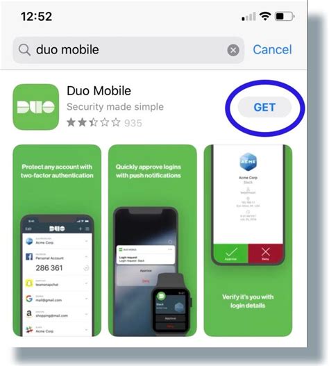 installing  duo mobile app university information services georgetown university