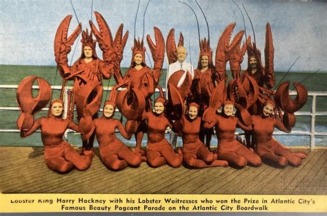 this vintage postcard of waitresses from an atlantic city seafood