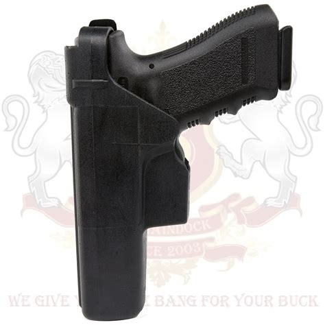 glock sport duty belt holster  snap thumb break  ggg polymer black