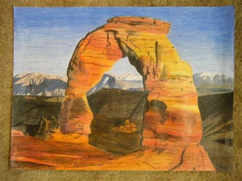 arches national park colored pencil drawing instructables