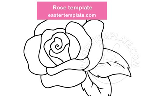 rose template printable easter template