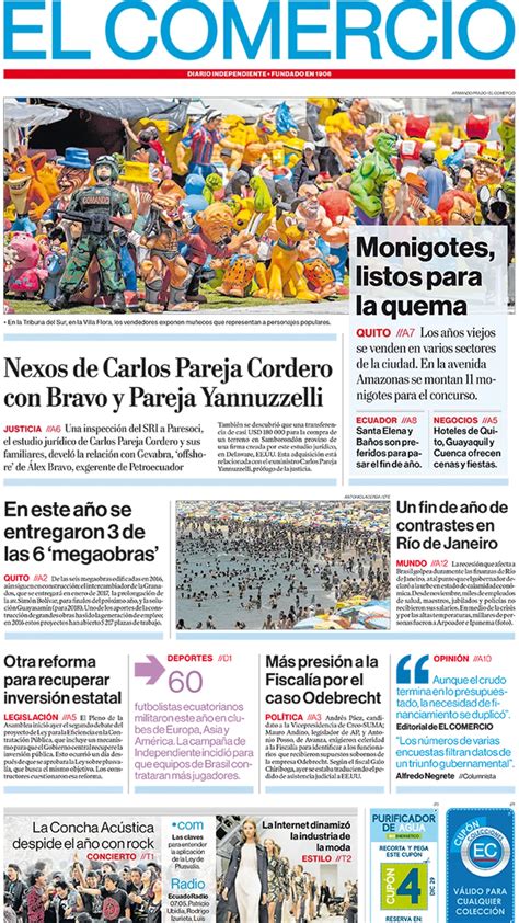 El Comercio Ecuador Jueves 29 De Diciembre De 2016 Infobae