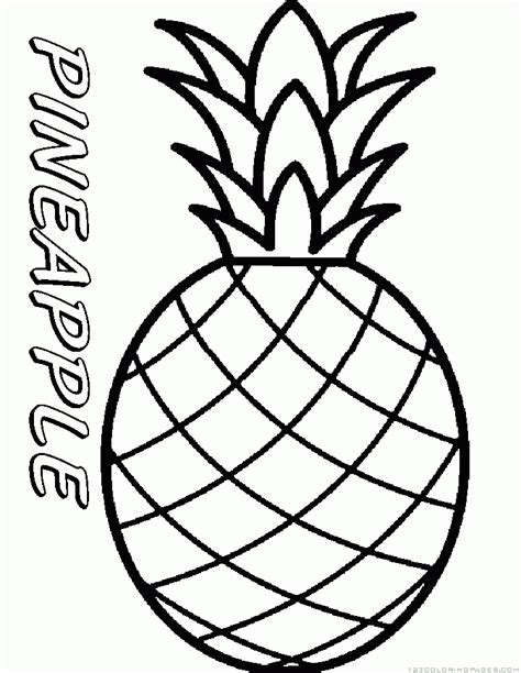 pineapples coloring pages coloring home