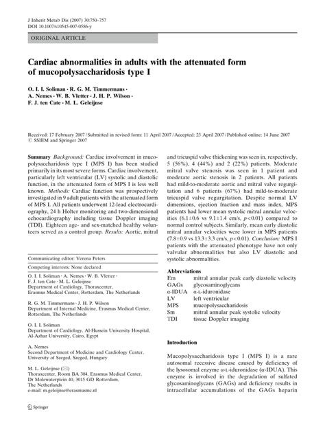 pdf cardiac abnormalities in adults with the attenuated