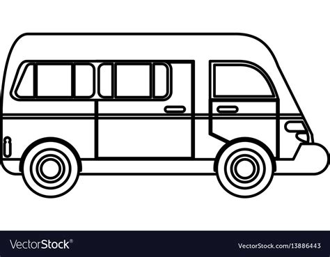 van transport vehicle urban outline royalty  vector