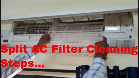 lg air conditioners split ac filter remove  cleaning youtube