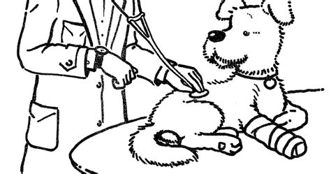 veterinarian coloring sheet coloring pages