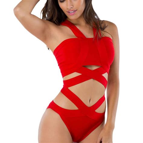 Cheap Women Cut Out Bandage Swimsuit Online Store For