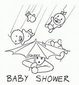 Coloring Shower Pages Baby Library Clipart sketch template