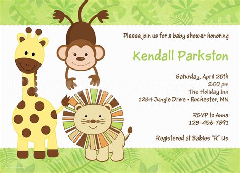 safari invitation template   blank safari baby shower invitations