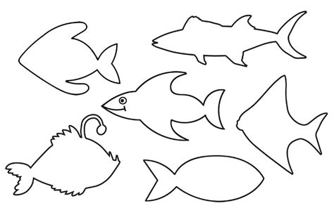 fish template printable  simple fish coloring pages