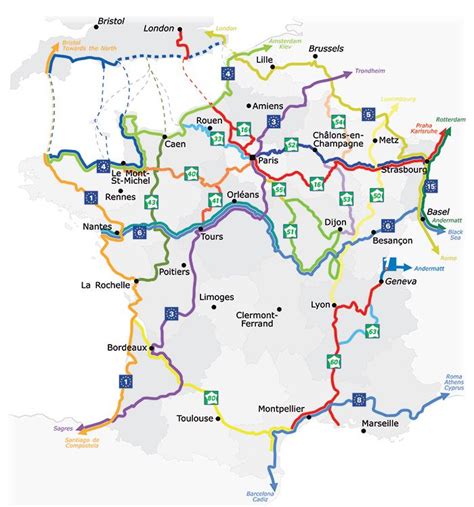 overzicht fietsroutes  frankrijk frankrijk