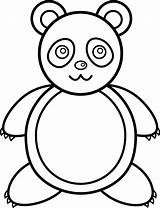 Panda Outline Bear Clipart Line Clip Bears Draw Animals Drawings Cute Cliparts Pandas Giant Drawing Library Coloring Pages Animal Collection sketch template