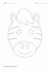 Mask Zebra Worksheets Coloring sketch template