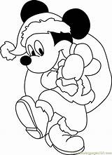 Mickey Coloring Mouse Christmas Pages Color Coloringpages101 Cartoons Pdf sketch template