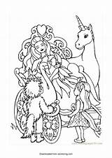 Eenhoorn Prinses Printen sketch template