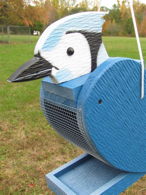 amish  blue jay bird feeder  shipping etsy