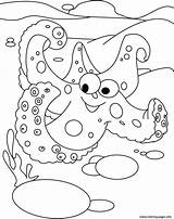 Coloring Pages Starfish Kids Outline Printable Wish Fish Colouring Star Animal Asking Clipart Animals Water Print Popular Cartoon sketch template