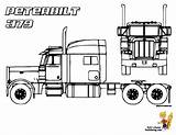 Peterbilt Coloring Blueprints 379 Freightliner Camiones Sketch Trailers Colorear Rigs Vector Sketchite sketch template