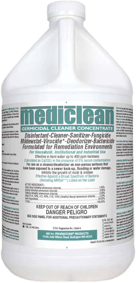 mediclean qgc mint gl disinfectant cleaners store advantage