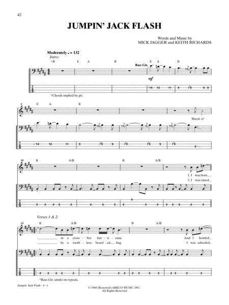 Download Jumpin Jack Flash Sheet Music By The Rolling Stones Sheet