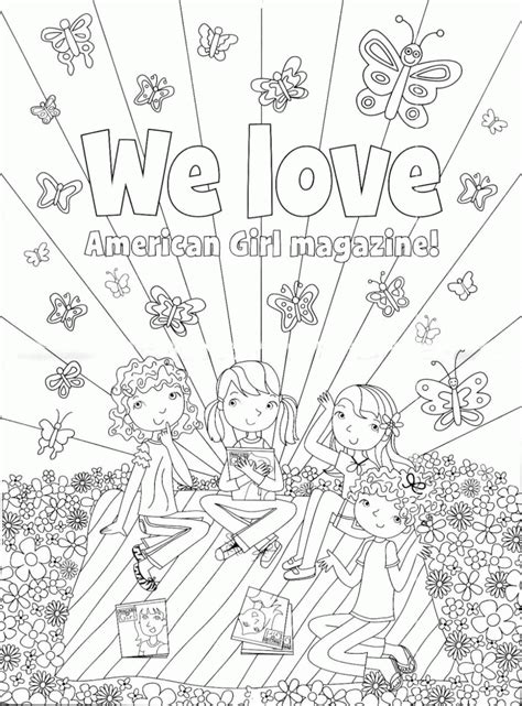american girl doll coloring page kids coloring home