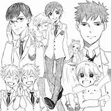 Ouran Host High School Club Pages Colouring sketch template
