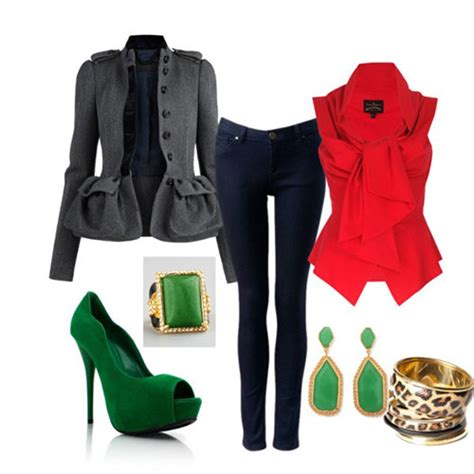 christmas polyvore combinations