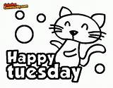 Coloring Tuesday Happy Pages Week Days Monday Wednesday Colorear Coloringcrew Comments Coloringhome sketch template