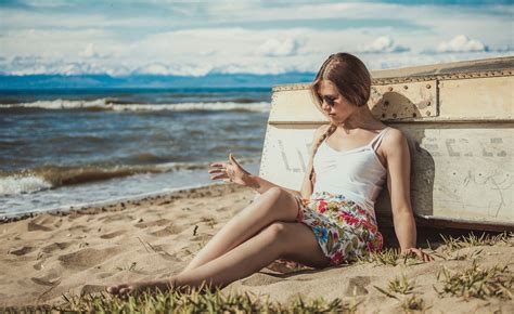 wallpaper sunlight women outdoors model sea sand sitting beach