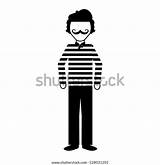 Frenchman Character Cartoon Vector sketch template