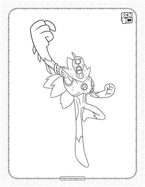 ben  alien coloring pages  printable coloring pages