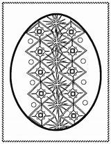 Easter Coloring Egg Pages Eggs Pysanky Ukrainian Ukraine Getdrawings Popular Library Books Pattern sketch template