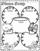 Soup Stone Story Elements Activities Printable Worksheets Graphic Folktale Book Grade Lessons Handouts Reading Writing Coloring Pages Library Lesson Classroom sketch template