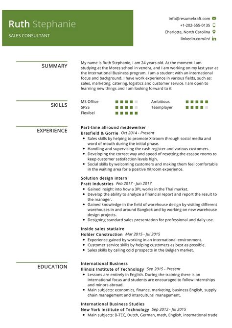 sales consultant resume sample   resumekraft