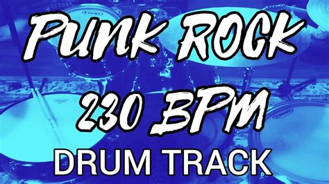 Punk Rock Drum Track 230 Bpm Youtube