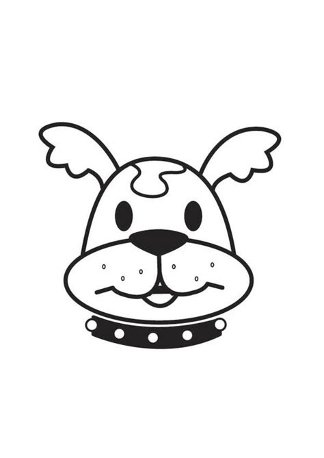 coloring page dog head  printable coloring pages img