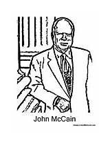 Mccain John Coloring Political sketch template