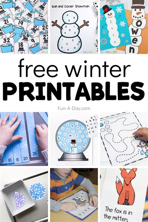 winter printables  preschool  kindergarten laptrinhx news