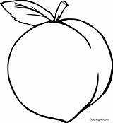 Peach Coloringall sketch template