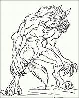 Werewolf Werewolves Getdrawings Marvelous sketch template