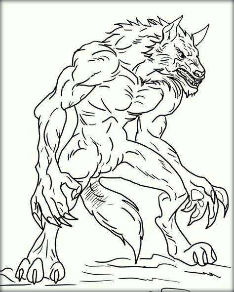 halloween werewolf coloring pages workberdubeat coloring